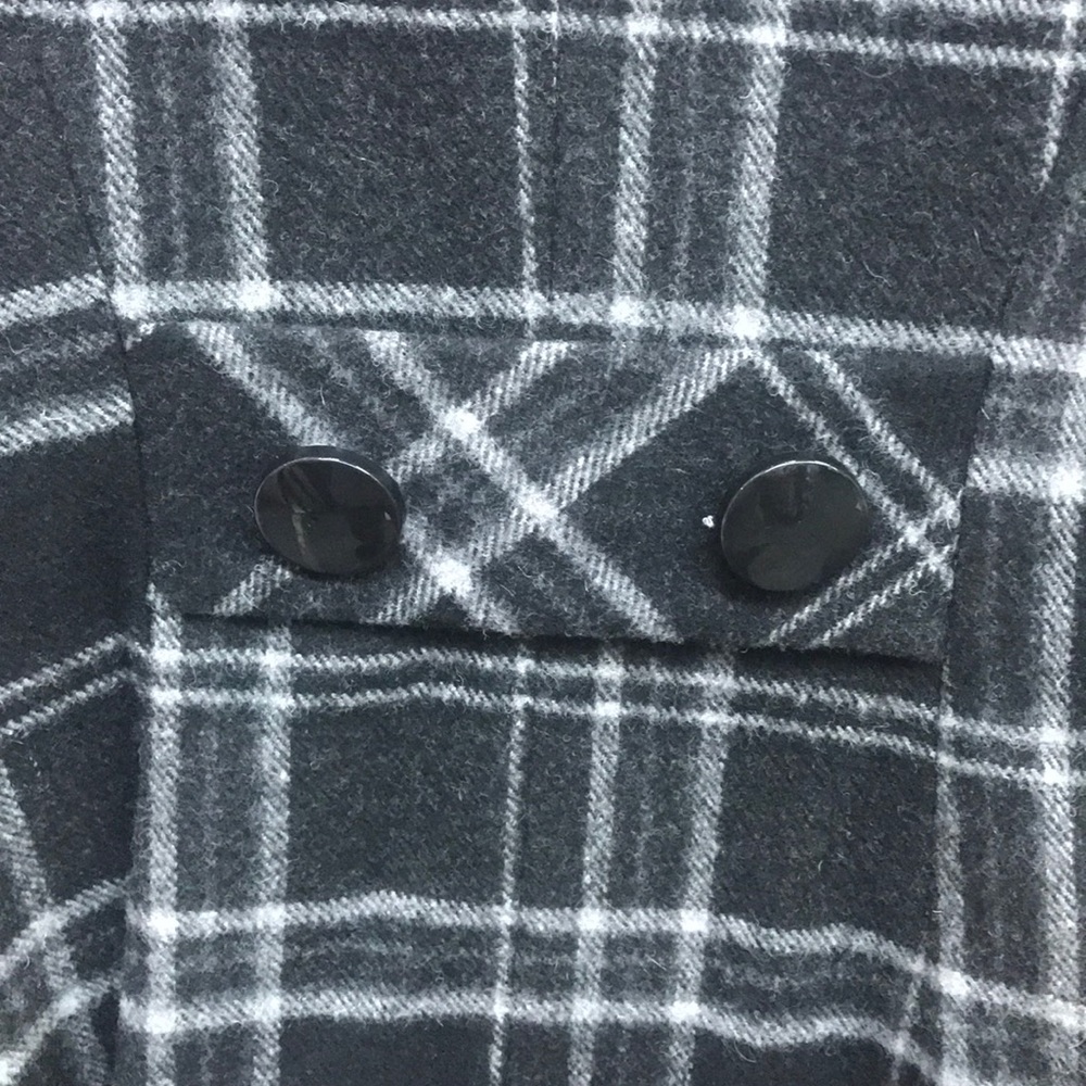 NWT,Esprit Petite Women thick wool coat,black/grey - Picture 3 of 16